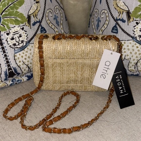 *NWT* Atrie straw crossbody purse - Picture 8 of 12